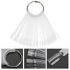 100Pcs Celsius Bag Fan False Nail Tip Stick   Manicure Polish Gel Display Practice Tools(White)