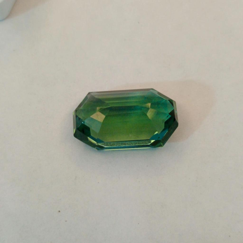 Natural Green Tourmaline 15-17 Ct Emerald Cut Certified Stunning Loose Gemstone
