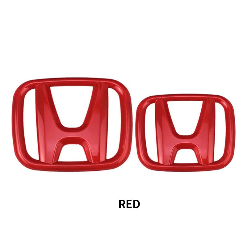 2 pcs Car Front Grille Trunk Emblem For Honda Civic Accord 8th 9th 9.5th 10th generation Rear Trunk Badge Logo auto front rear