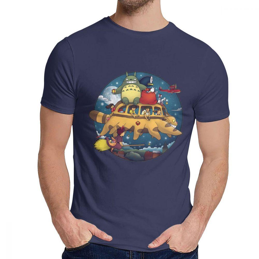 Boy Tee Shirt Hayao Miyazaki Spirited Away My Neighbor Totoro Bus Great Casual Man S O