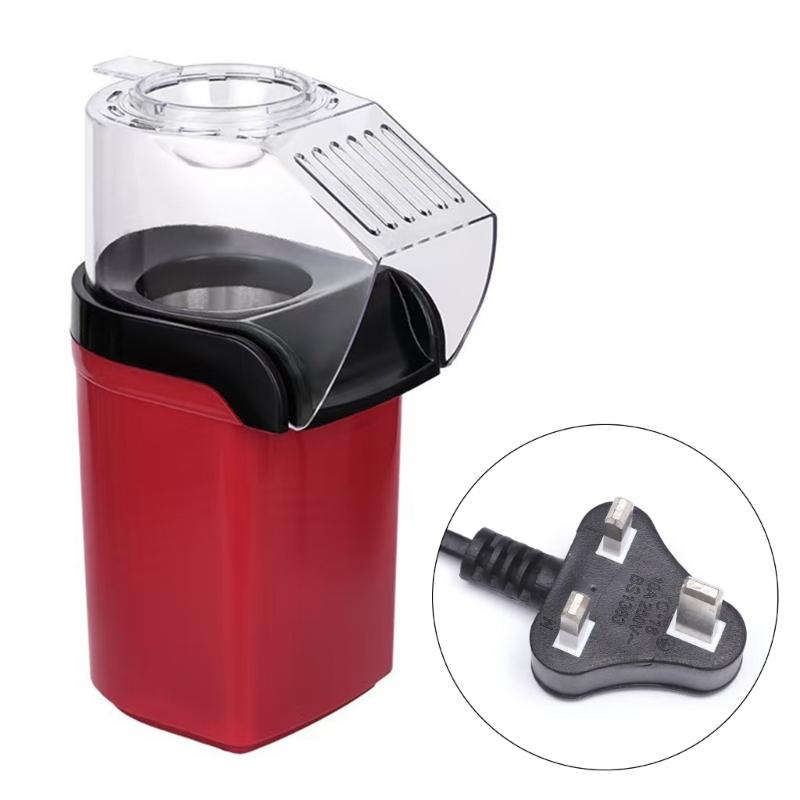 

Small Popcorn Popper Machine Automatic Compact Design Fast Heating Oil Proof Snack Maker Plastic Texture for Kitchen красный
