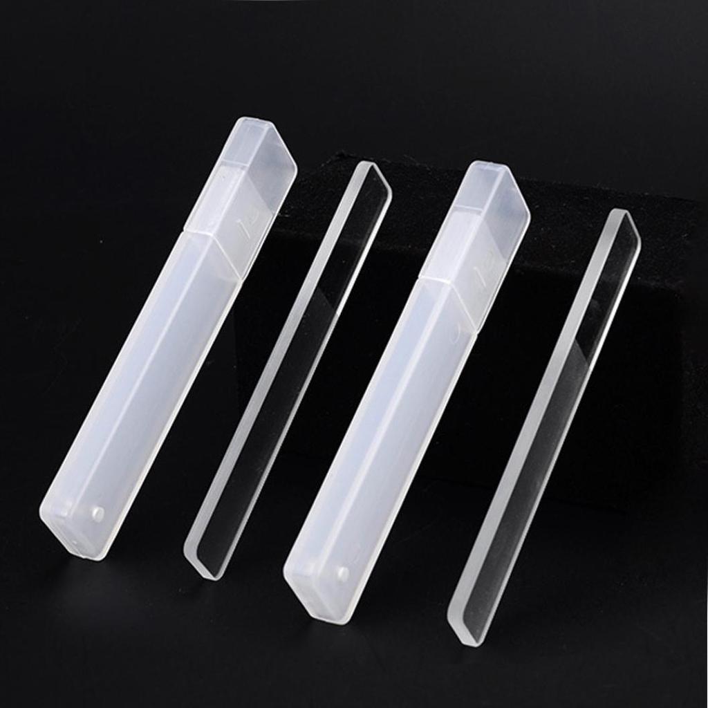 Mini Clear Glass Nano Nail File Rectangle