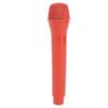 Pretend Play Microphone Toy Portable Smooth Bottom Realistic ABS Plastic Microphones Props for Performance Interview Red
