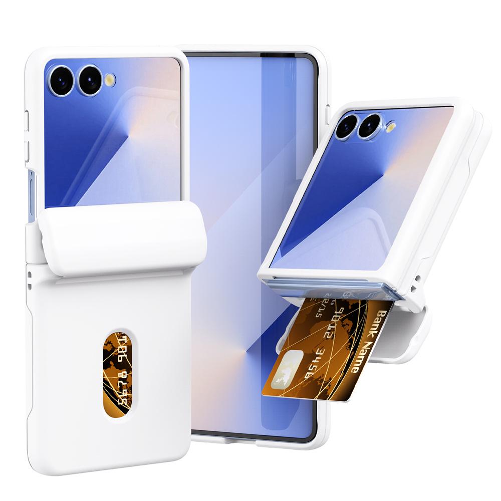 For Samsung Galaxy Z Flip 7 Fe 6 5 4 3 Wallet Case with Card Holder Hinge Protection Flip7 Flip6 Flip5 Flip4 5G Phone Cover
