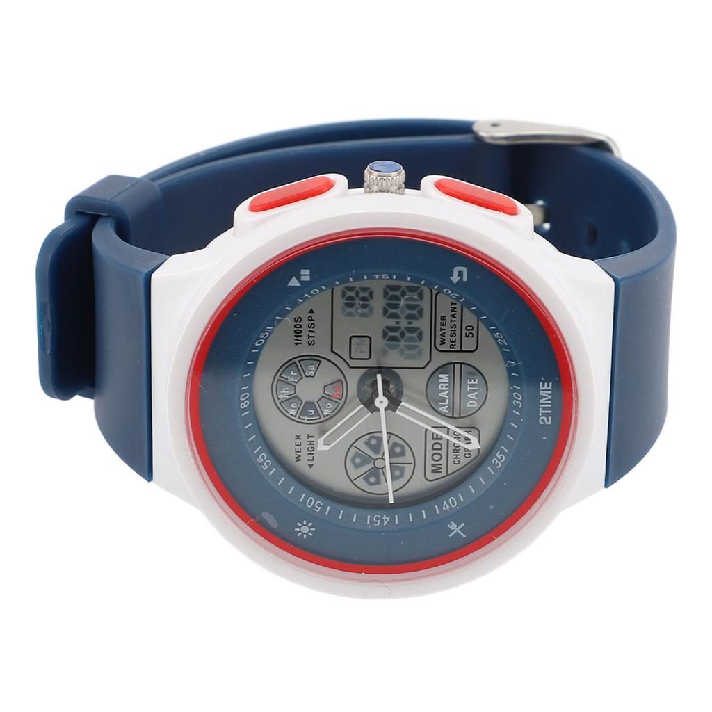 Teenager Watch Outdoor Water Resistant Digital Sports Analog Watch with Stopwatch Alarm Clock Countdown Dual Display