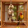 Parrot Chew Toys Wooden Fruit String Pinecone Corn Cob Cork Bird Cage Accessories Tooth-grinding Bird Toy For Small Medium Birds