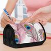 Double Layer Pencil Case with Zipper Closure - Pink Peacock-like Feather Organizer, Secure Zipper Closure, Spacious Interior Compartment - Durable Fab