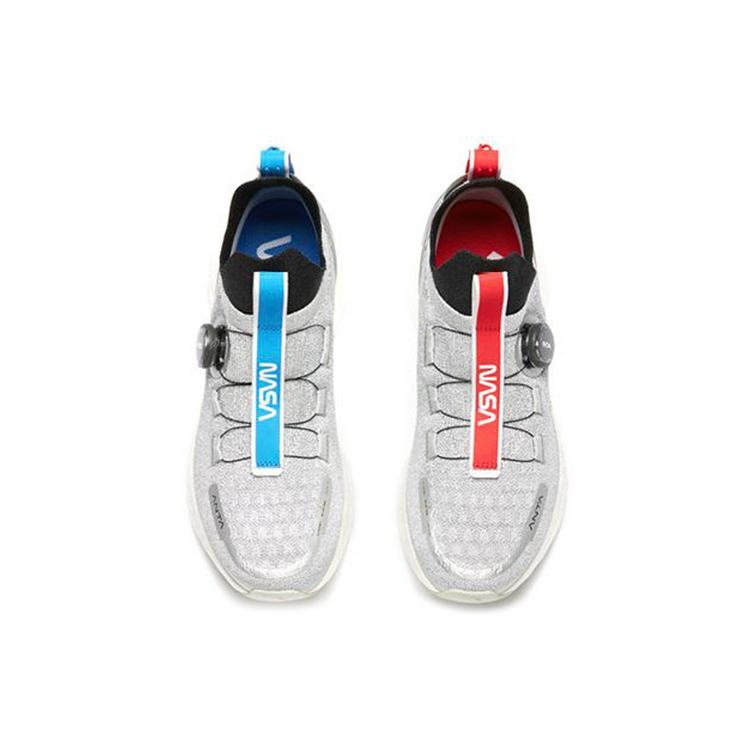 New Nasa x Anta Cushioning Anti Slip And Wear Resistant Mid Top Running Shoes Women's Gray Silver 12915580-1