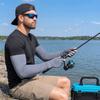 Men Sun Protection Gloves, Open Finger Driving Gloves, Anti-slip Palm, Cooling UV Protection Gloves for Summer Cycling Hiking