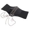 Slim Elastic Pu High Waist Belt Women Women's Girdle Style Chain Elastic Bow Knot Straps Black Punk Gothic Wide Belt Corsets