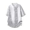 Summer Ice Silk Short Sleeve T-shirt Men's Loose Half Sleeve T-shirt Ice Silk Thin Collar Polo Shirt