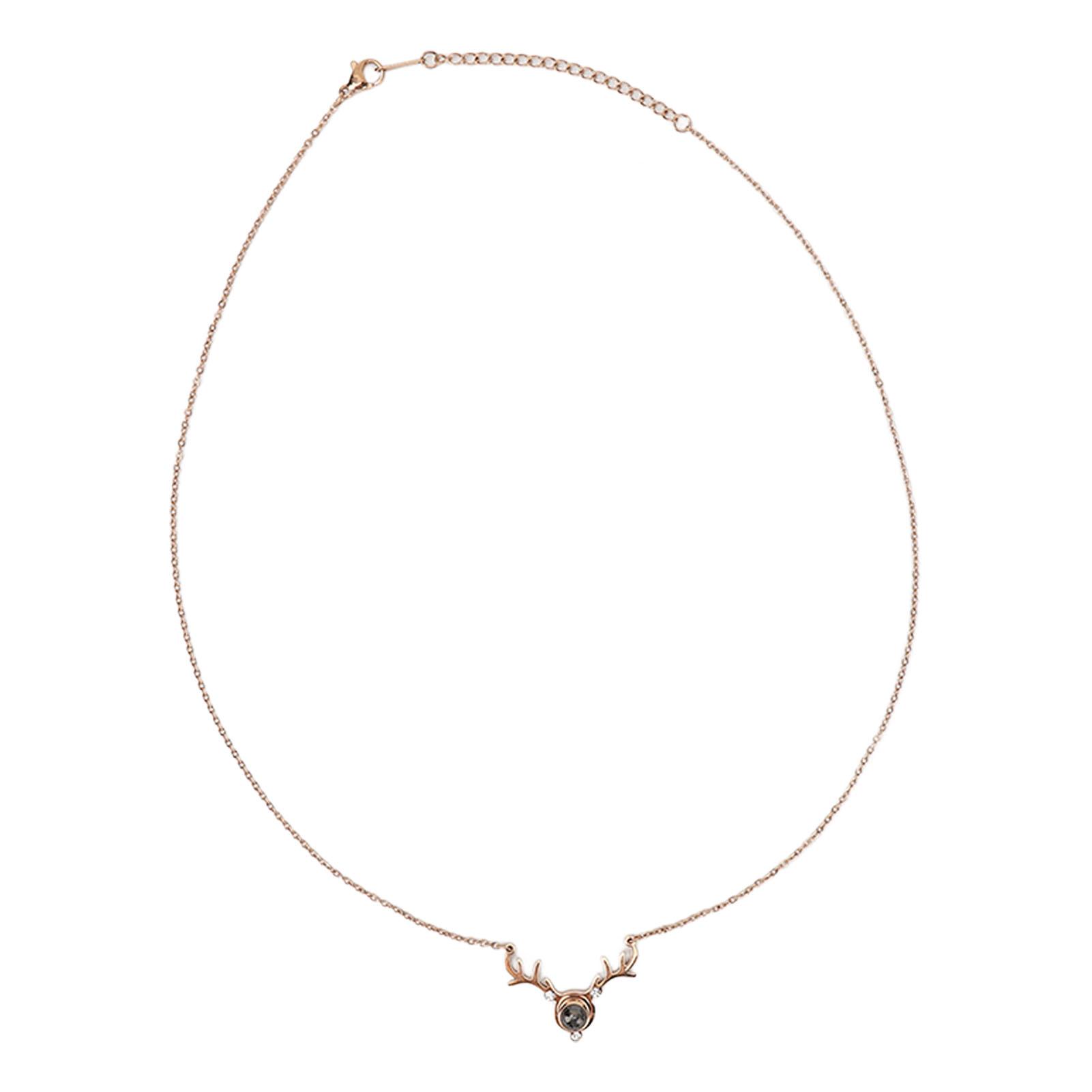 Titanium Steel Necklace Colorfast Exquisite Cutting Bright Gold Pendant Chain Necklace for Women Daughter Lover