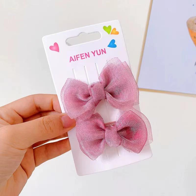 Girls' Cute Black Bow Hair Clip Pair - Simple Children's Hair Accessories