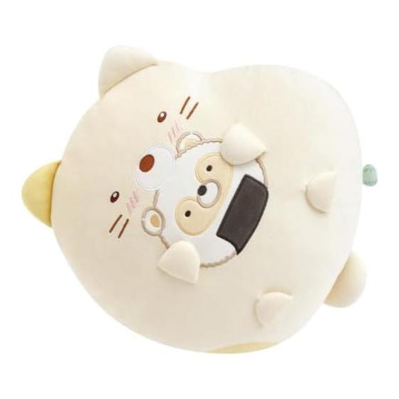 MV63101 Sumikko Gurashi Collection Raccoon Manmaru Restaurant Super Mochi Mochi Hug Toy