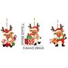 9 Pieces Christmas Wooden Hanging Ornaments Decoration with Holes Pendant Craft for Wall