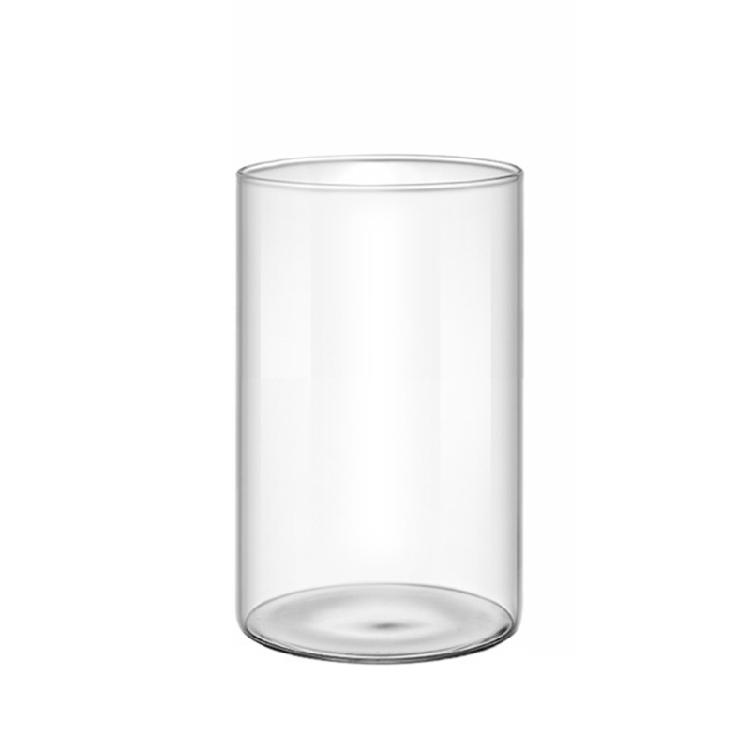 Support de bougie en verre transparent Vase cylindrique en verre Porte-bougie Créez un décor unique pour la décoration de la chambre à coucher, du bureau