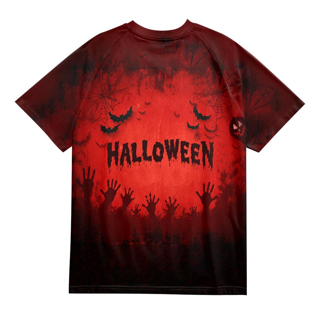 Herre Halloween Trykket Rund Hals Raglan Kort Ermet Topp T-skjorte