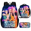 K-Pop Hunter Magic Girls New Children's Backpack DIY Customizable Unisex Student Bag Kindergarten Double Shoulder Cute Cartoon