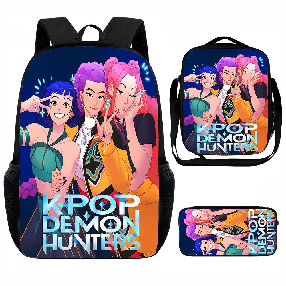 K-Pop Hunter Magic Girls New Children's Backpack DIY Customizable Unisex Student Bag Kindergarten Double Shoulder Cute Cartoon