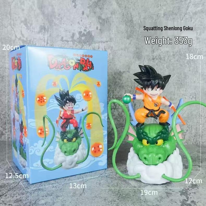 Dragon Ball GK White Hole Sitting Goku & Vegeta Figurine Toy Ornament Birthday Gift