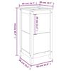 VidaXL Jardinière blanc 40x40x78 cm bois massif de pin 825276