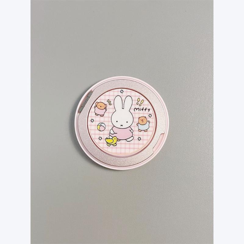 Kawaii Miffy MagSafe Magnetic Phone Holder Cute Pink Cartoon 360° Rotatable Stand for IPhone Durable with Strong Magnetic Base