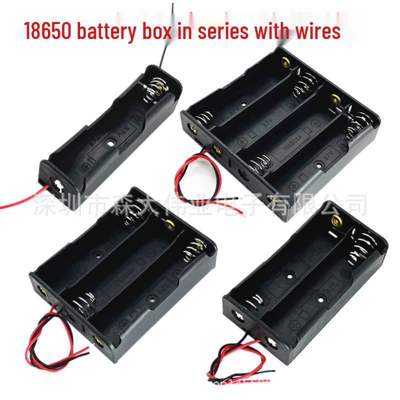 18650 Battery Holder for 1 To 4 Cells - Series Connection with Wires