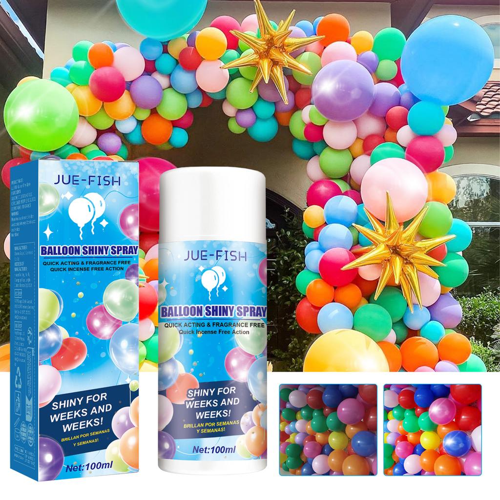 Jue-Fish Balloon Shining Spray, Balloon Whitening Agent, Anti-fading Polish, Restoring Decorative Atmosphere Balloon Gloss Spray