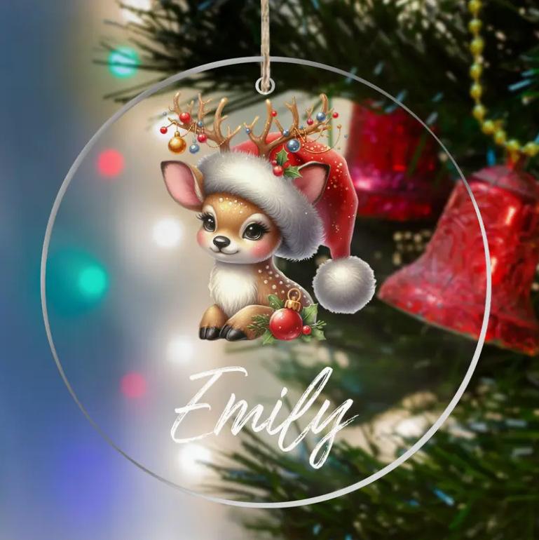 

1 шт. Акриловая подвеска, подвеска для автомобиля, рождественская подвеска, украшение, брелок для ключей, подарок, украшение