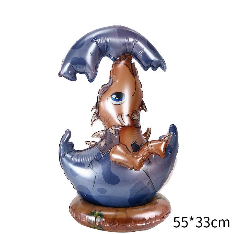 Simulation 4D Dinosaur Aluminum Film Balloon Splicing Assembly Toy Balloon Jurassic World Theme Decoration