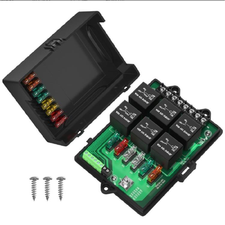 Professional PCB Relays Control Unit Fuses Relays Box with LED Light For Extreme Weather Circuit Protection