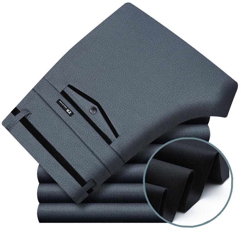 

Мужские зимне-осенние плотные повседневные брюки-стрейч - свободные прямые брюки для пап среднего возраста 42