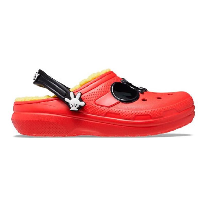 Crocs Classic Disney Mickey Comfortable and Versatile Wear-Resistant Children's Sandals Red and Black Children's Model