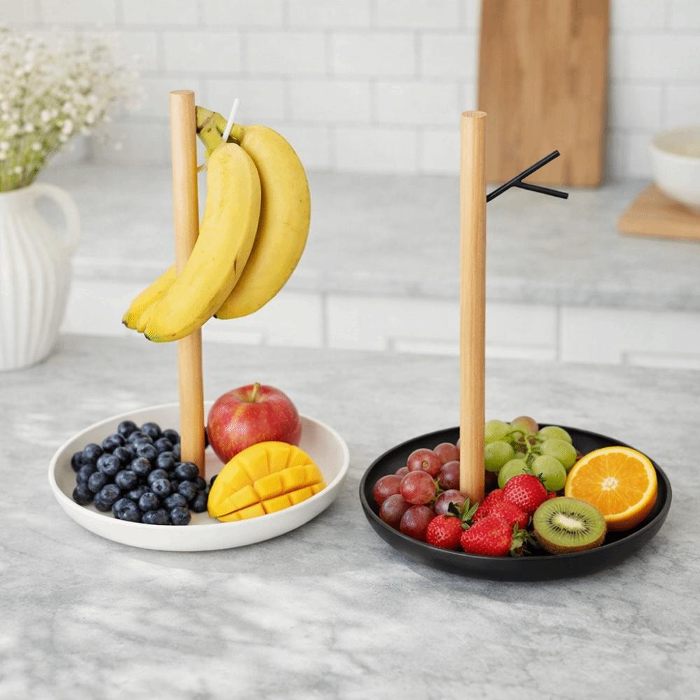 Plastic Fruit Basket with Hook Space Saving Banana Hanging Rack Creative Fruit Bowl  Entryway