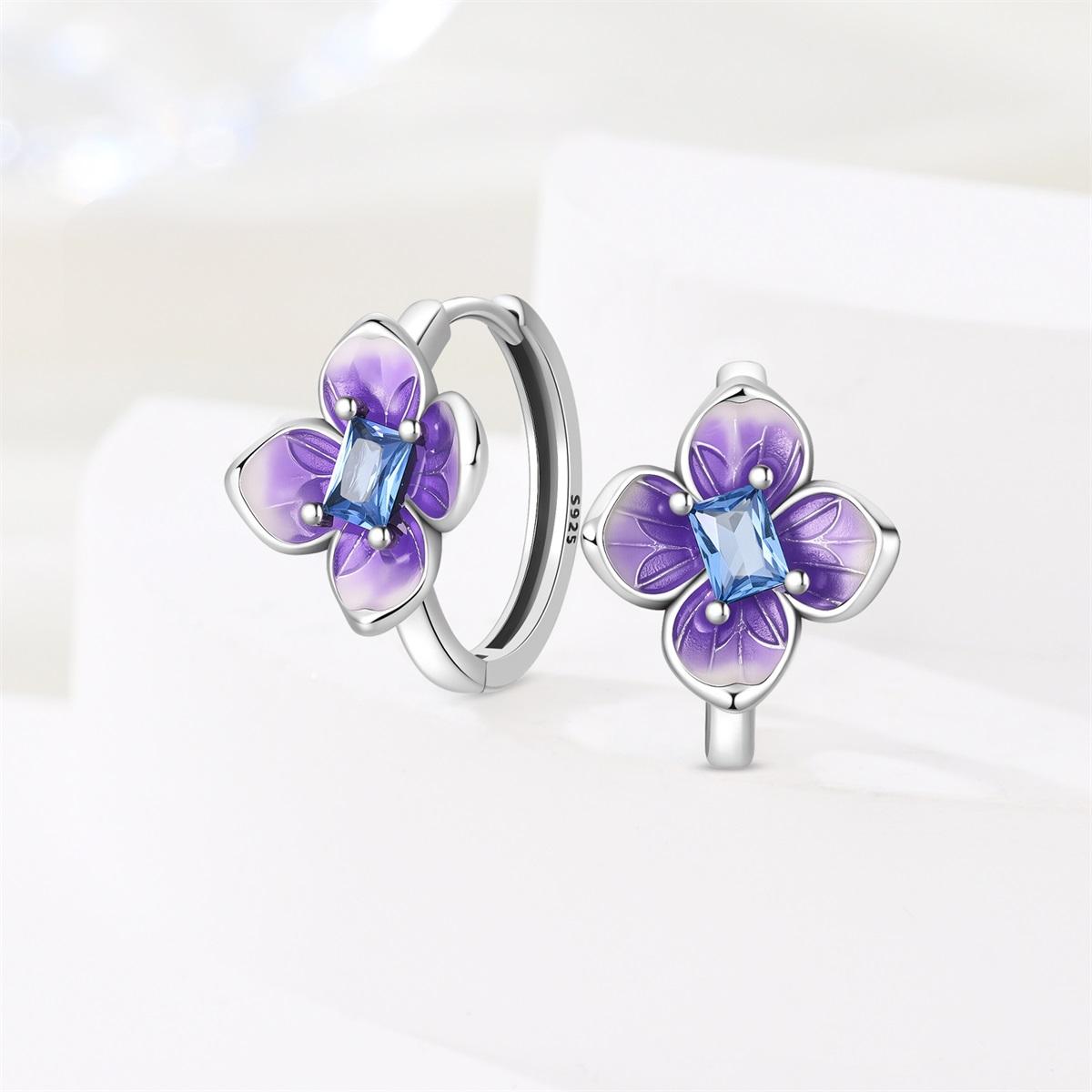 

Romantic hydrangea flower Earrings for Women Girls Trendy Fashion Jewelry High Quality Dainty Elegant Gift