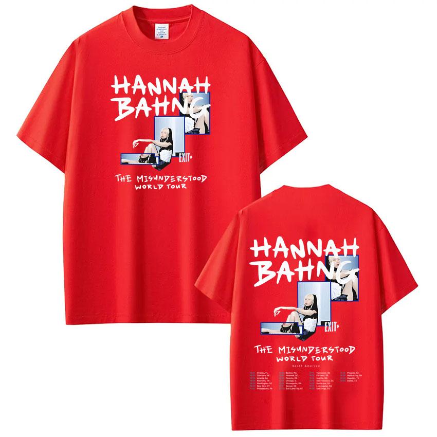 2025 Léto Hannah Bahng The Misunderstood World Tour Tričko Grafická Trička Populární Ženy Muži 100% Čistá Bavlna Potiskované Tričko