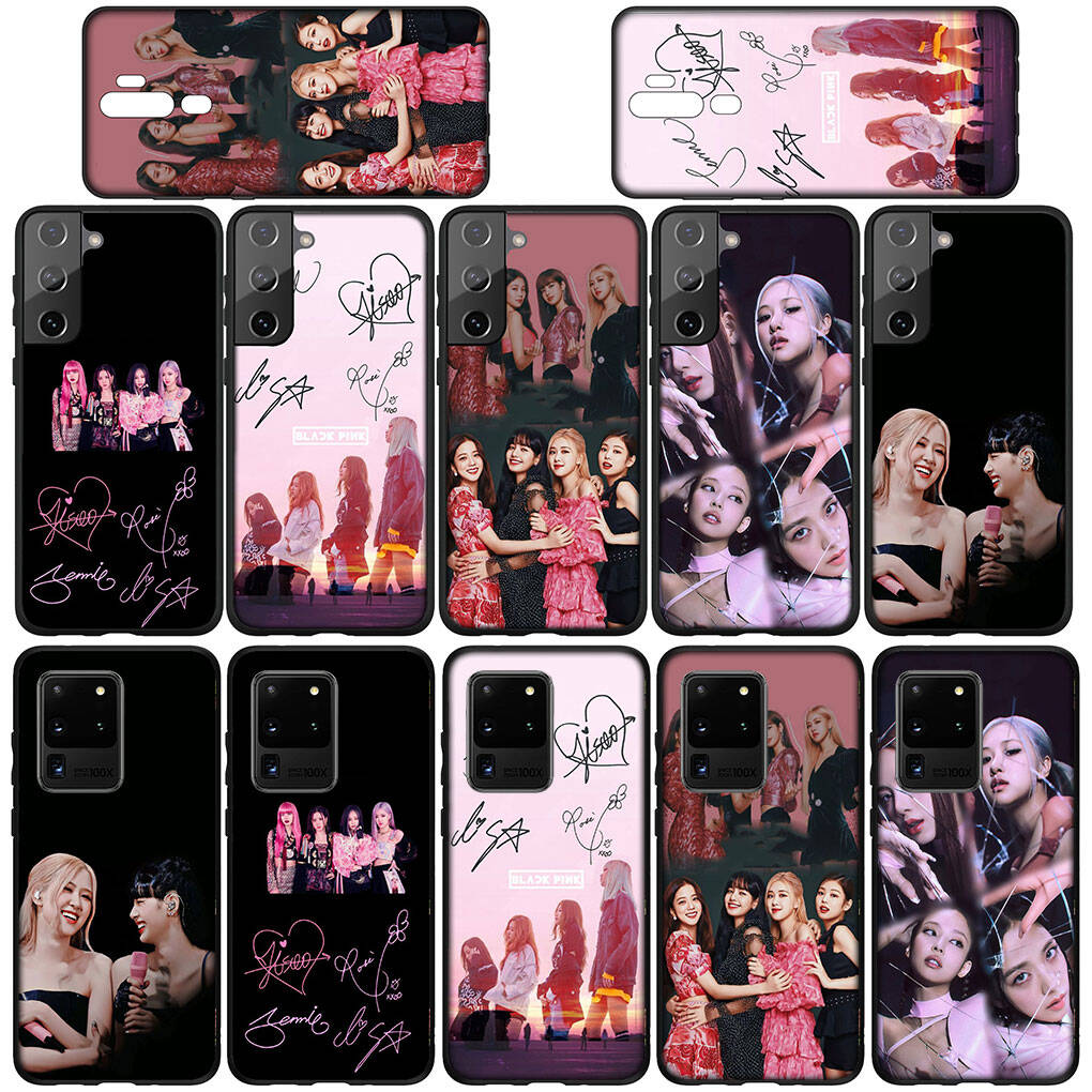 Cover for iPhone 17 16 15 Xiaomi Poco Redmi Note 14 13 12 11 Pro Max Samsung Galaxy S25 S24 9 OPPO Huawei Black Lisa Rose Jennie Jisoo Pink Phone Case