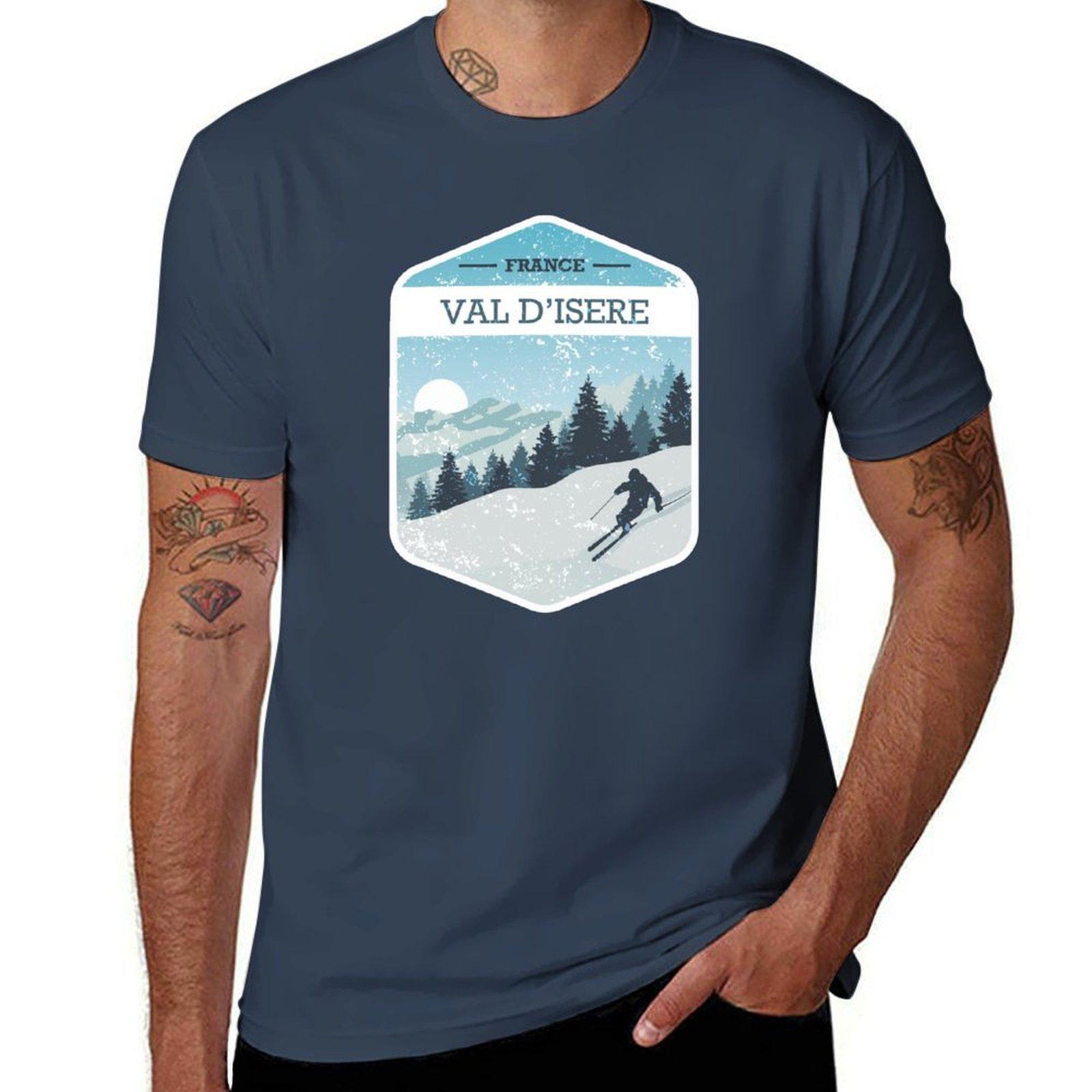 Val Disere Ski Resort In France Tshirt Plus Size Gym Sports Tshirt S