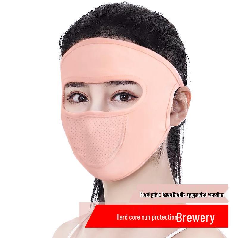 Women's Summer Face Shield: Full Face UV Protection Mask for Cycling & Windproof Headwear