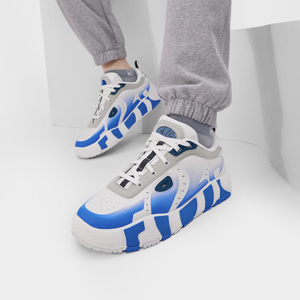 New FILA Wear Resistant Low Top Skateboard Shoes Men's Rain Mist Gray/Dove Gray F12M431201FND