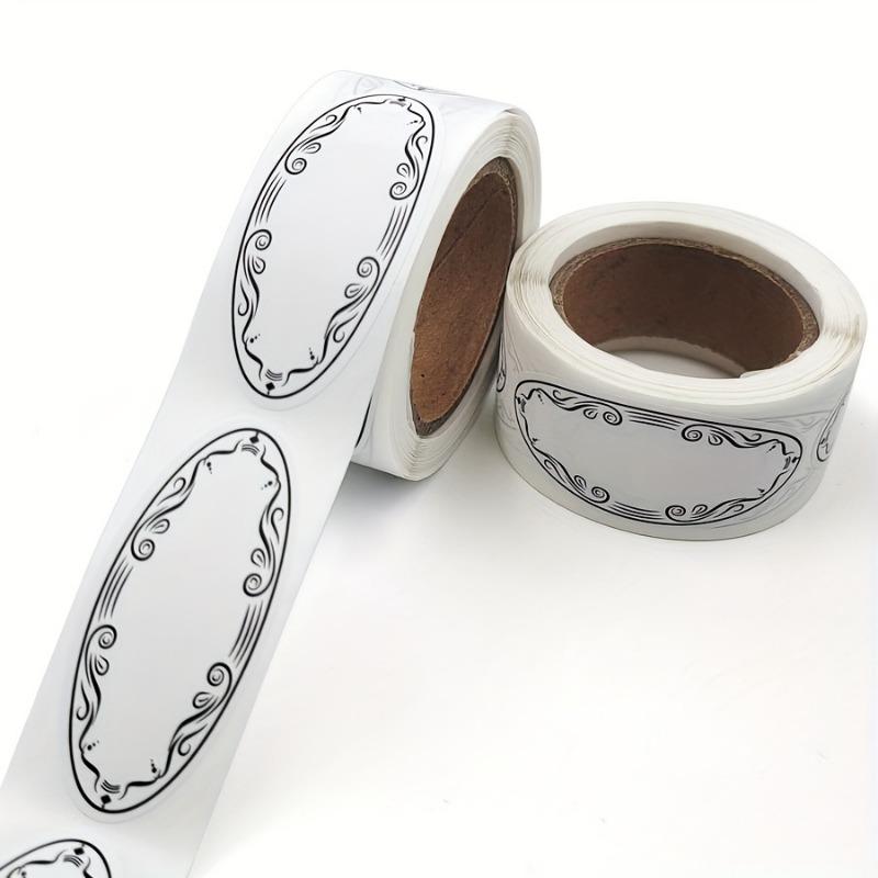 150 Stickers/Roll Oval shaped white writable label with food classification label, can label