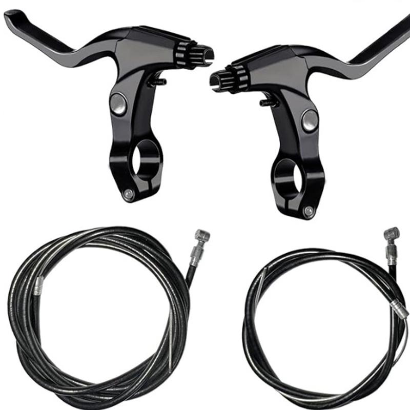 Bike Front Rear V Brake Set Aluminum Alloy Mountain Road Bike V Brake Set Riding Accessories Black Mountain Bike Brake Set
