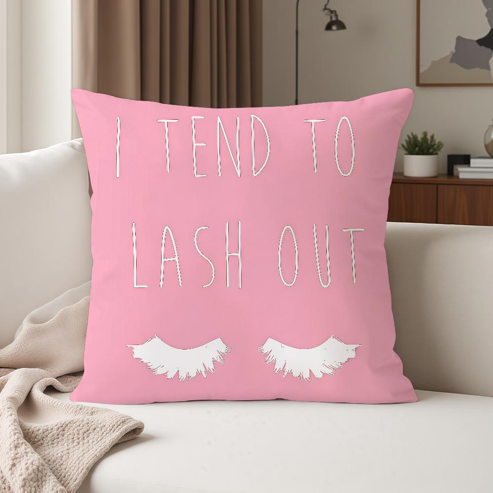 Ins Style Beauty Makeup Eyelash Pillow Case Suitable For Bedrooms Living Rooms Cars Home Decoration