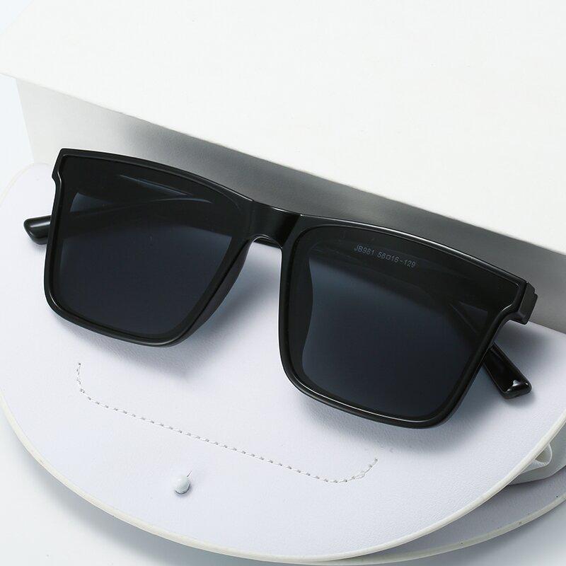 Unisex Polarized Square Frame Sunglasses with UV Protection