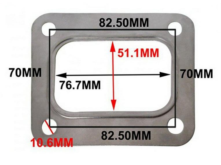 4-Hole Stainless Steel Exhaust Gasket for Turbochargers T04E, T66, T7