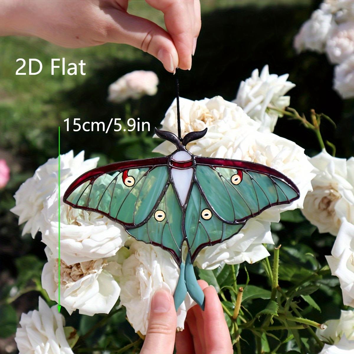 

[Плоский 2D] 1 шт. акриловый ловец солнца с дизайном зеленой и черной бабочки, идеально подходит для декора дома, сада или на открытом воздухе для любителя природы, украшение-бабочка 15cm/5.9in