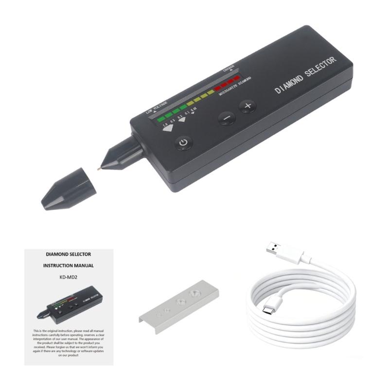 Handheld USB C Power Jewelry Hardness Meter Jewelry Tester Pen for Jewelry Testing Gemstones Detector