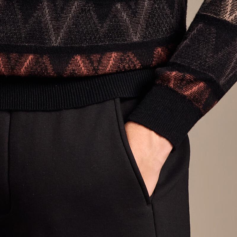 Antonio Men's 100% Merino Wool Thick Round Neck Sweater