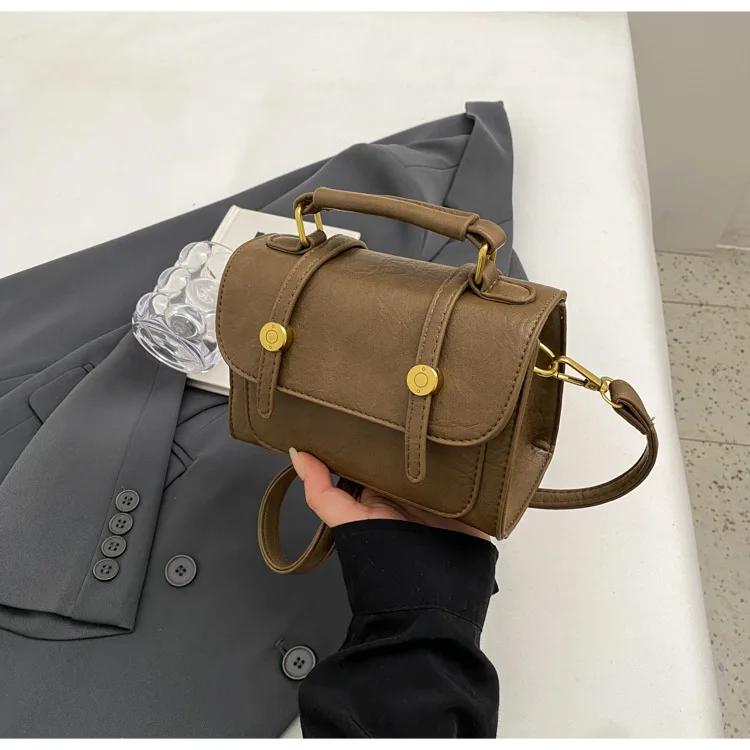 

Женская сумка через плечо в стиле ретро, универсальная и современная, небольшая квадратная сумка через плечо