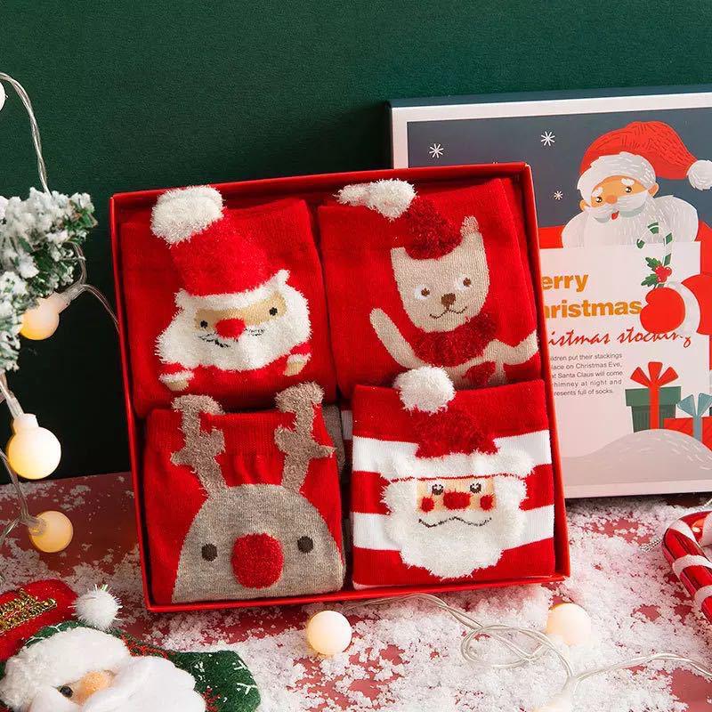 Santa Socks Christmas Decoration for Home Merry Christmas Ornament Happy New Year  Xmas Gifts